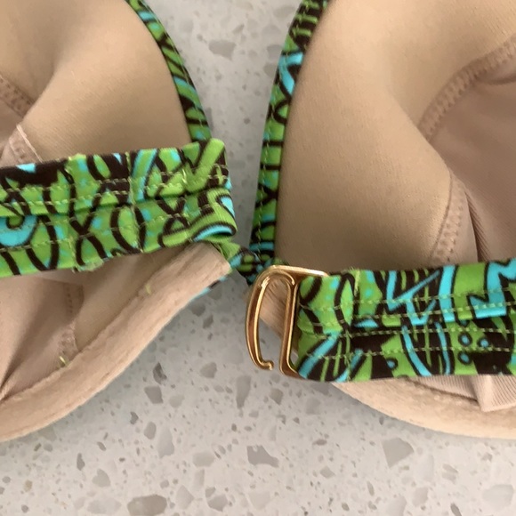 NWOT VICTORIA’S SECRET Green Print Padded Bikini - Picture 8 of 11